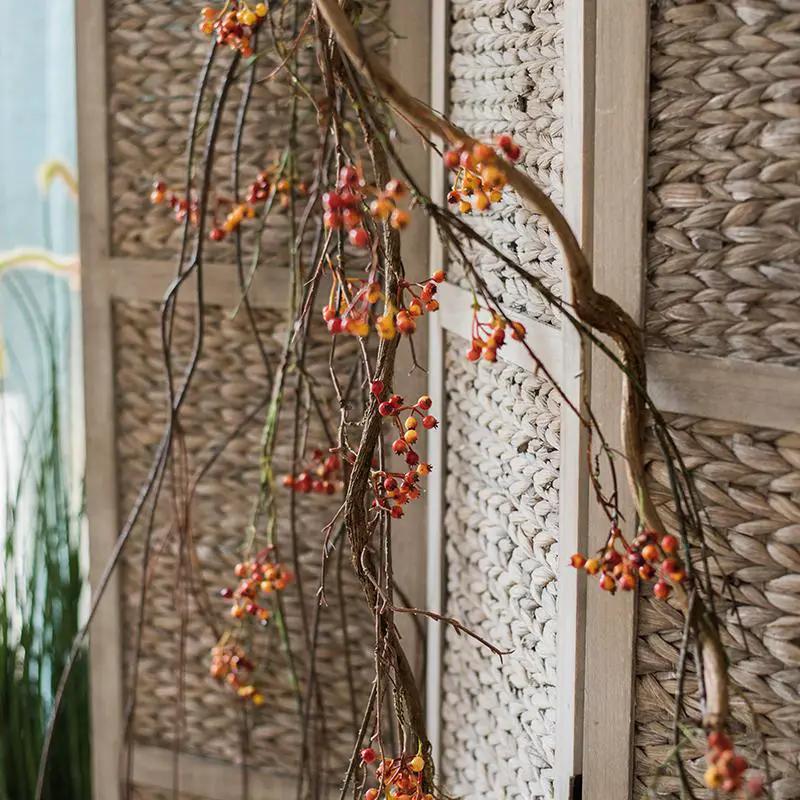 Artificial Vine Orange Faux Berry 39" Long by RusticReach