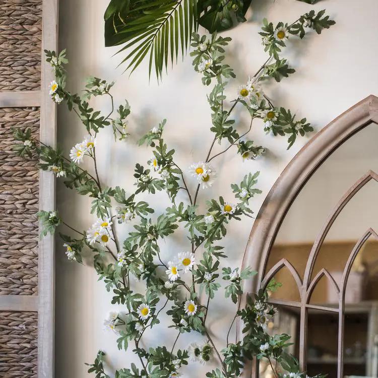 Artificial Sunflower Vine White 67" Long by RusticReach