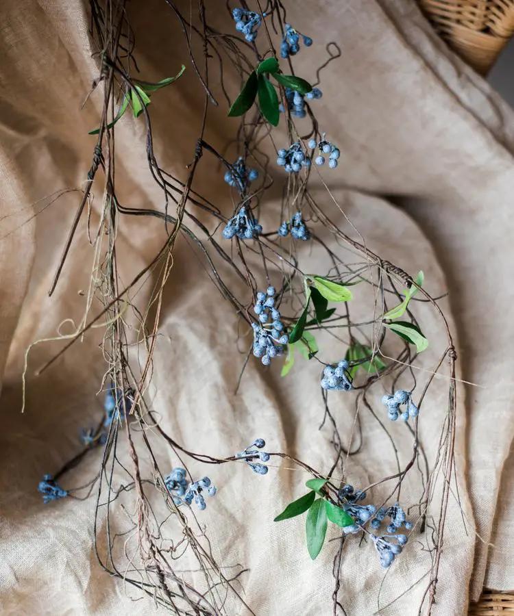 Artificial Wild Blueberry Hanging Vine 43" Long by RusticReach