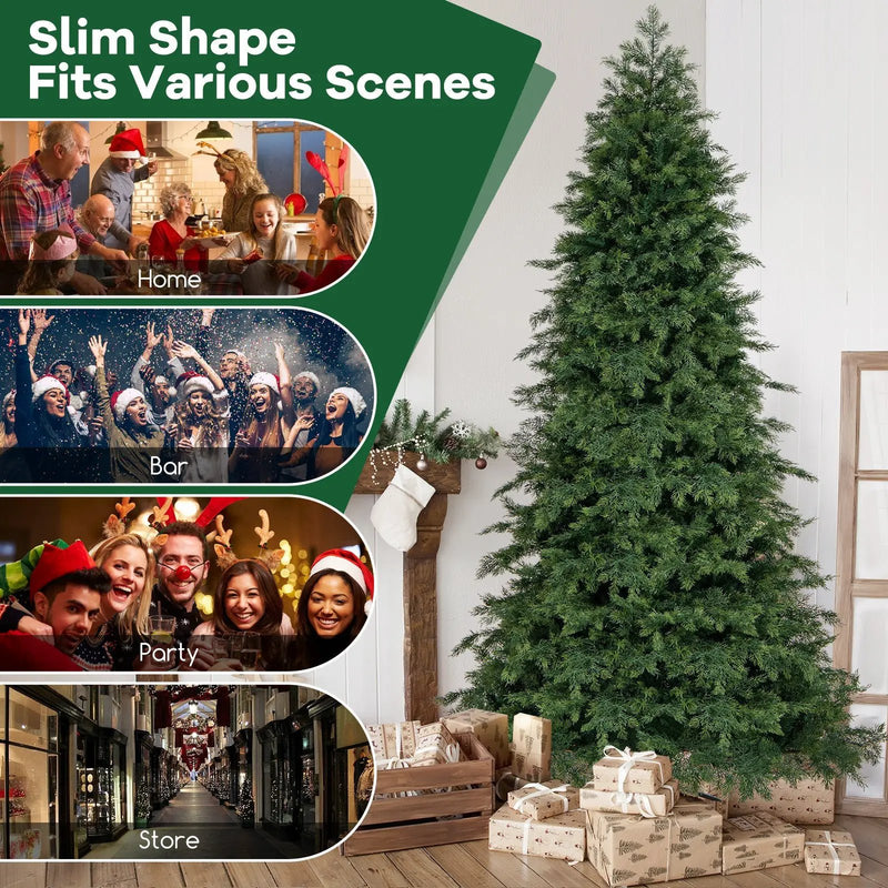 Artificial Christmas Tree Green Hinged Holiday Tree with 721/1019 Lush Branch Tips by DirectDeals