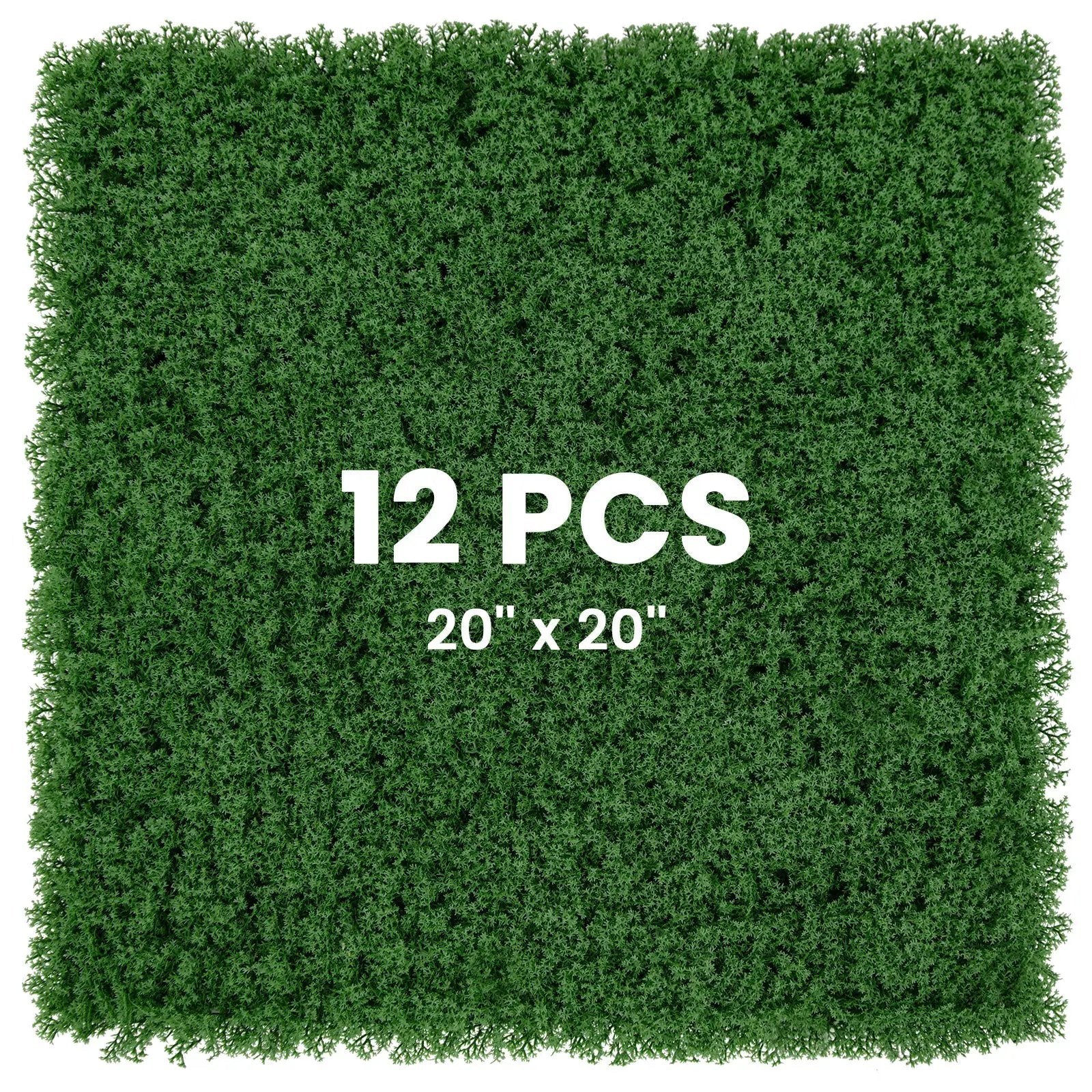 12 Pieces 20 x 20 inches Artificial Grass Wall Panels for Garden Yard Balcony by DirectDeals