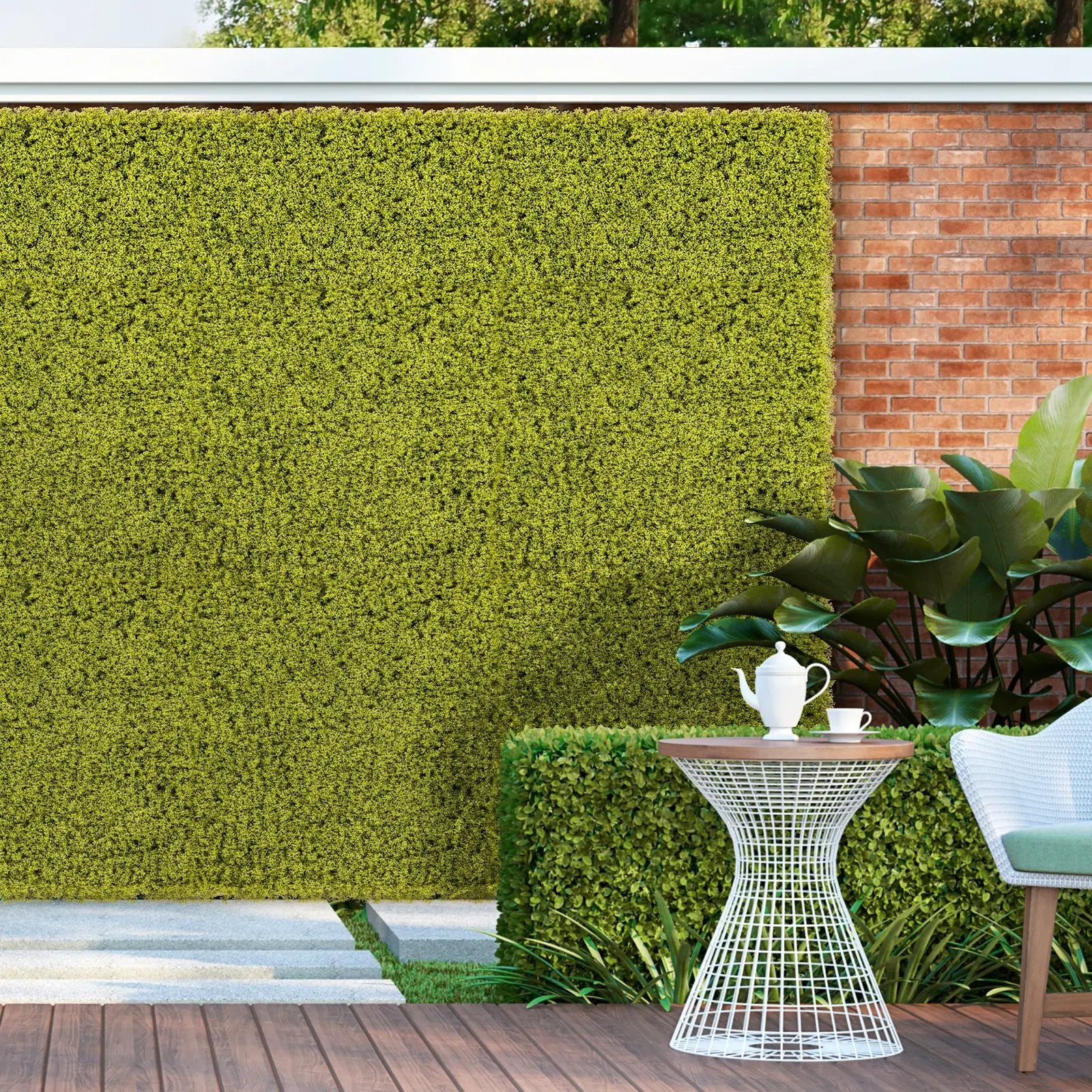 12 Pieces 20 x 20 inches Artificial Grass Wall Panels for Garden Yard Balcony by DirectDeals