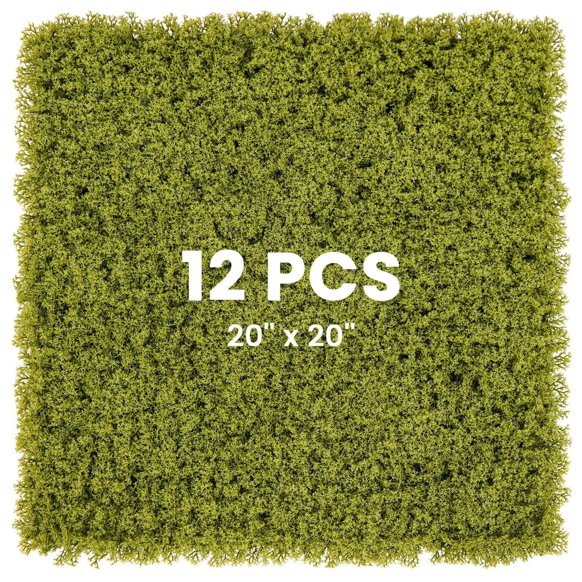 12 Pieces 20 x 20 inches Artificial Grass Wall Panels for Garden Yard Balcony, photo 3 of 9