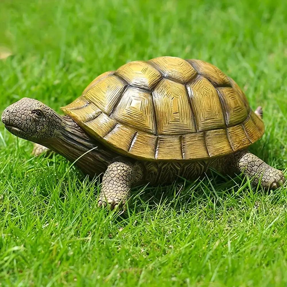 Artistic Resin Turtle Garden Statue for Outdoor Decor by House Of Avana
