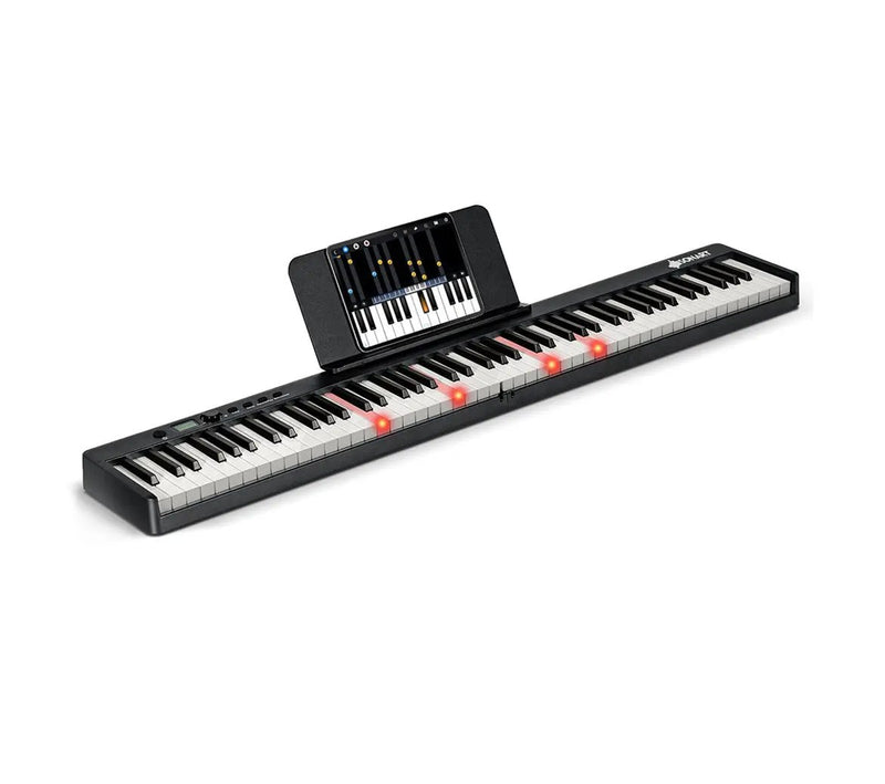 88-Key Folding Electric Lighted Piano Full-Size Portable Keyboard MIDI by DirectDeals