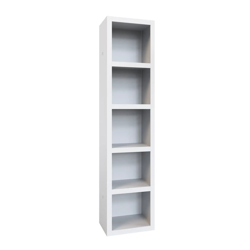 Easy-Lift Full Murphy Wall Bed in White with Bookshelf by Sharicks