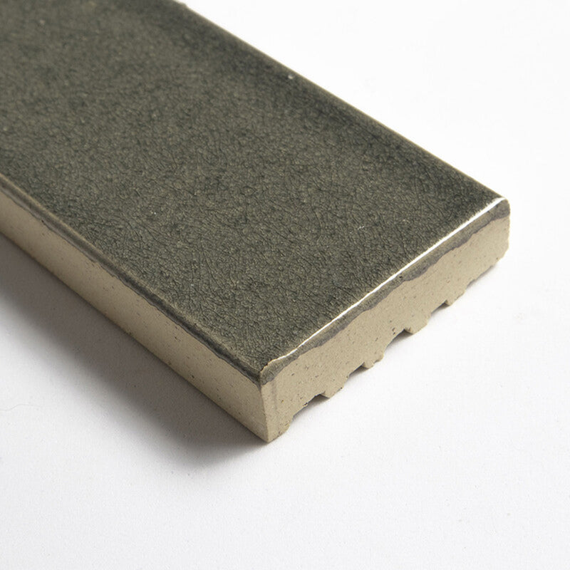 Ash Glossy Subway Glazed Terracotta Tiles 2 1/4x7 9/16 Glazed Terracotta Glossy 2x8 Tiles — 2