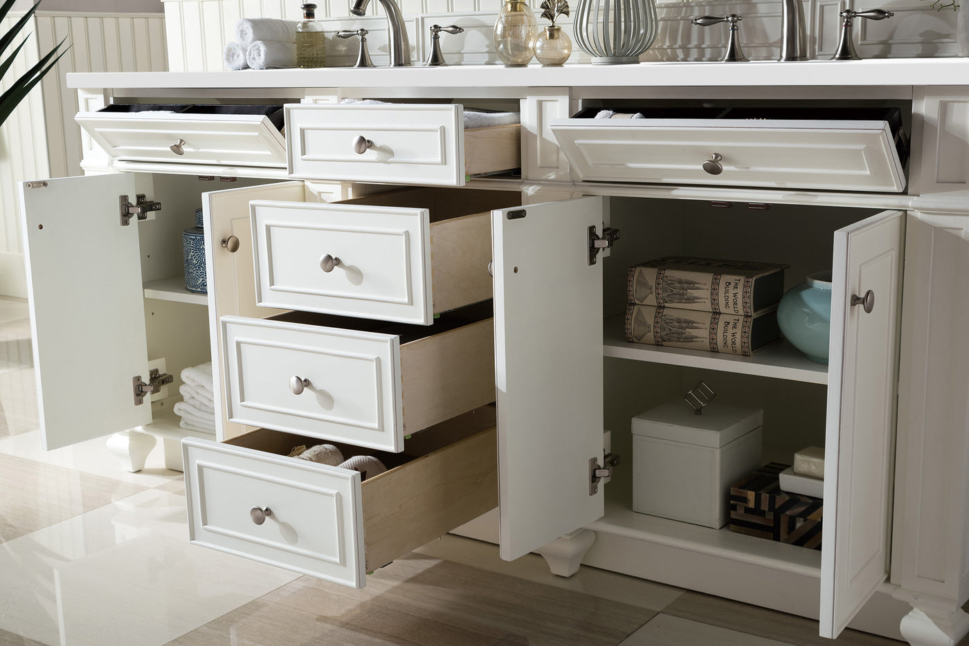 James Martin Bristol 72" Double Bathroom Vanity, Bright White, view 32