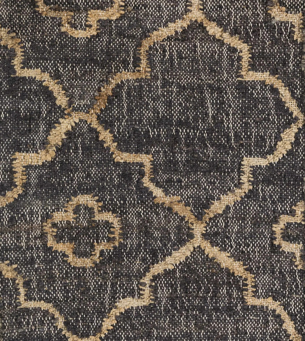 Astoria Black&Tan Trellis Fringed Jute Carpet - Clearance, photo 6 of 7