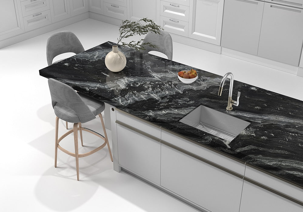 Astrix Polished Granite Slab Random room scene 4