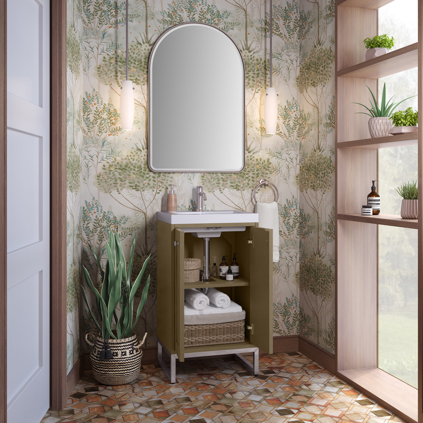 James Martin Chianti 20" Single Bathroom Vanity, Walnut Whisper, view 40
