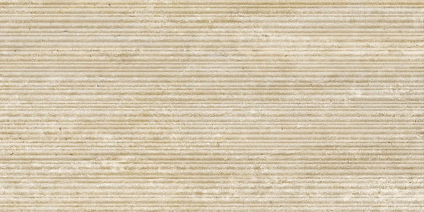 Veneer World Atelier Trail Bamboo Vein Cut Beige Travertine Look Porcelain Accent Tiles 12x24