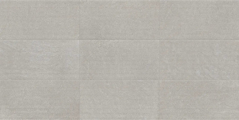 Veneer World Atelier Indiana Salem Groove Large Grey Select Limestone Look Porcelain Accent Tiles 12x24 by landmarkceramics