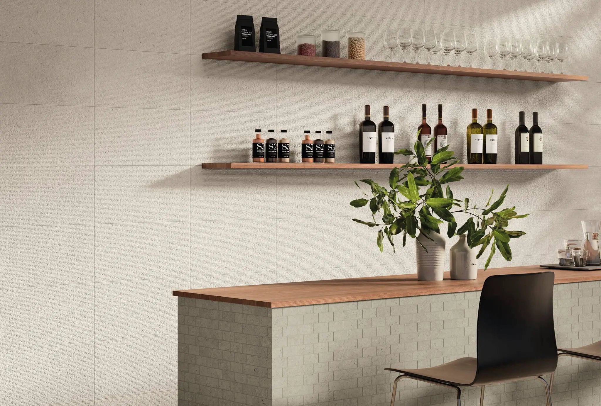 Veneer World Atelier Mood Limestone Combed Look Porcelain Accent Tiles 12x24 by landmarkceramics