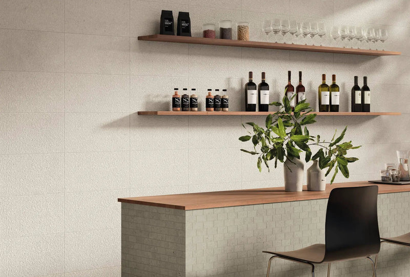 Veneer World Atelier Mood Limestone Combed Look Porcelain Accent Tiles 12x24 by landmarkceramics