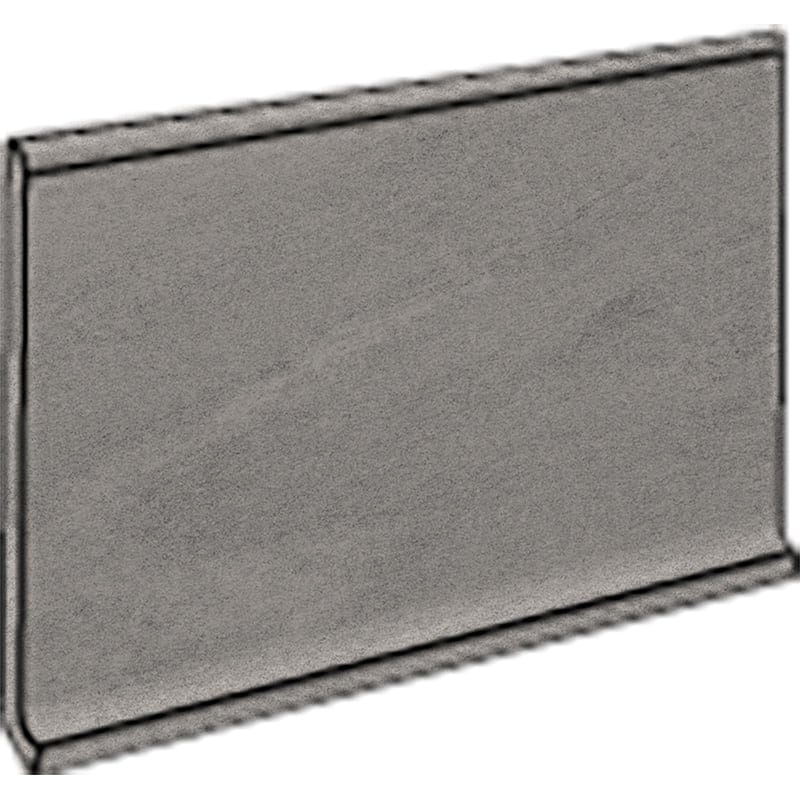 Atelier Olive Grey Honed Cove Base Concrete Look Porcelain Mouldings 6x12 Porcelain Honed 6x12 Mouldings