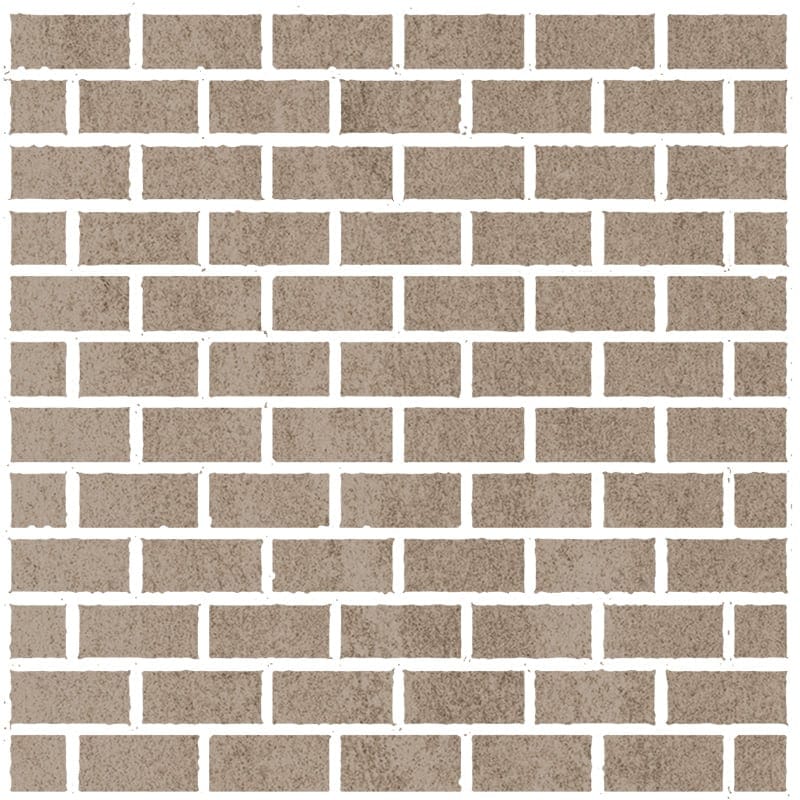 Atelier Taupe Honed 1x2 Brick Porcelain Honed 12x12 Mosaics