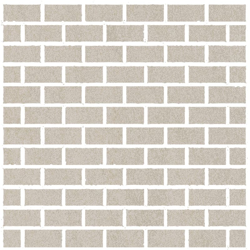 Atelier White Honed 1x2 Brick Porcelain Honed 12x12 Mosaics