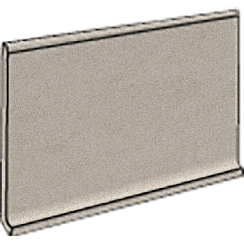 Atelier White Honed Cove Base Concrete Look Porcelain Moldings 6x12 Porcelain Honed 6x12 Moldings