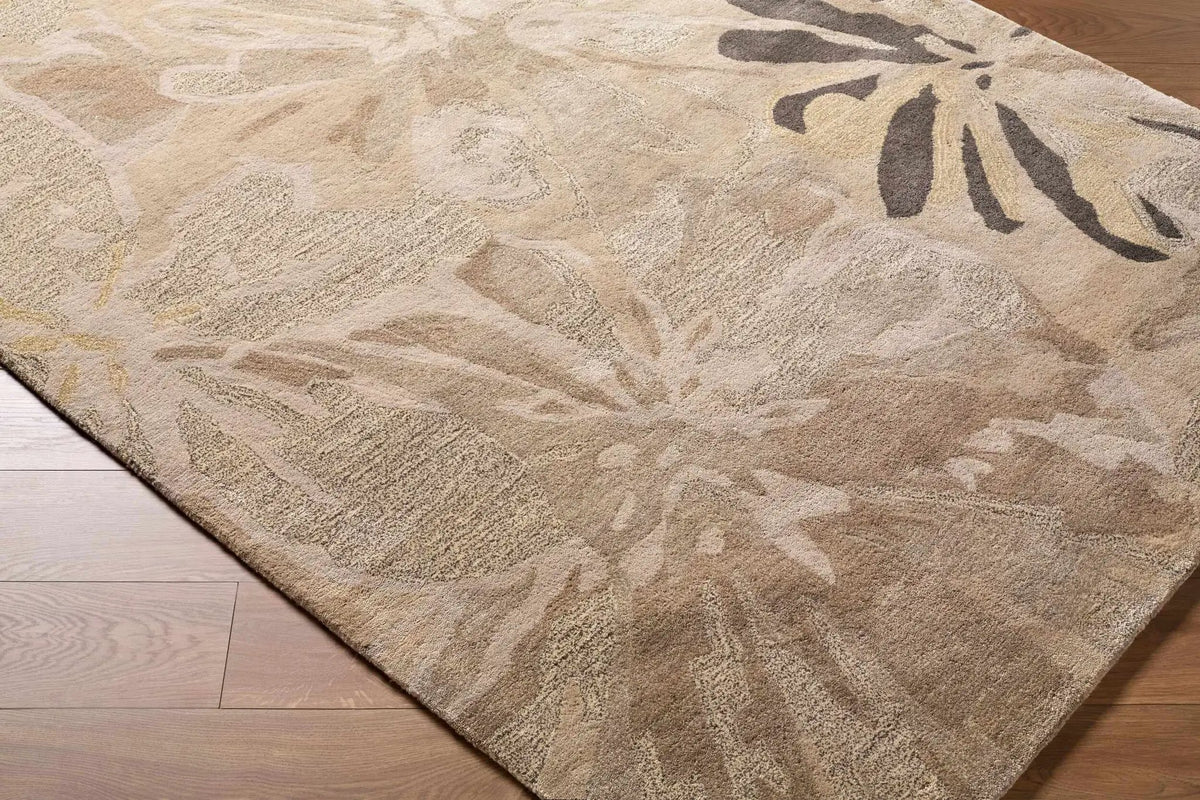 Ilfeld Athena Gray Floral Wool Rug, photo 10 of 13