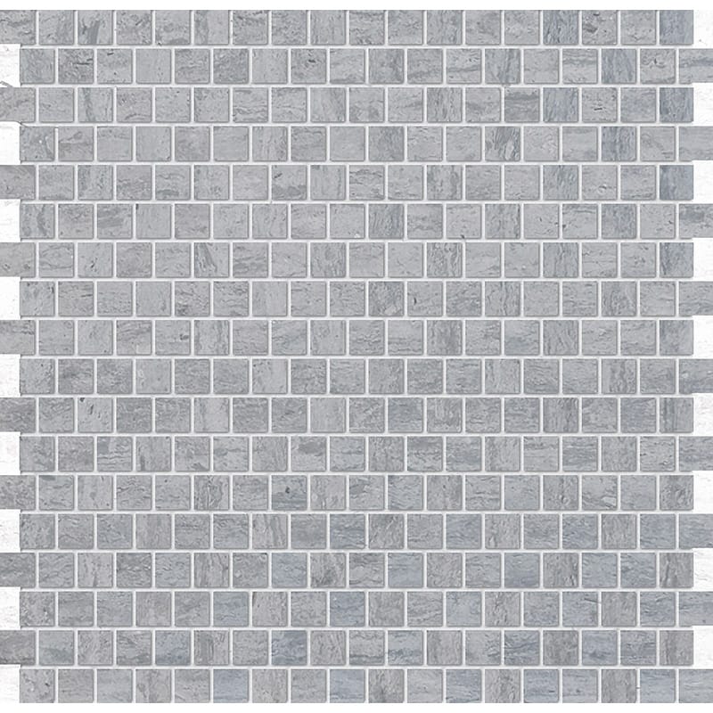 Athens Grey Dark Honed Offset 5/8x5/8 Marble Mosaics 12x12 Marble Honed 12x12 Mosaics