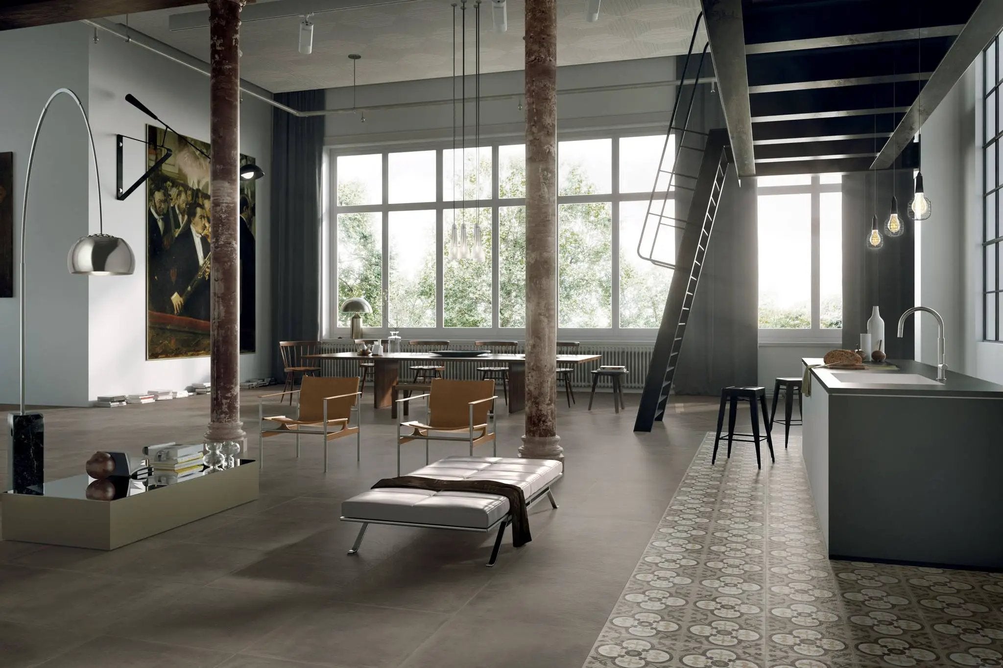 Attitude Calm Brown Concrete Look Porcelain Tiles 24x24 by landmarkceramics
