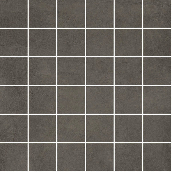 Attitude Calm Brown Mosaic A Concrete Look Porcelain Mosaics 12x12