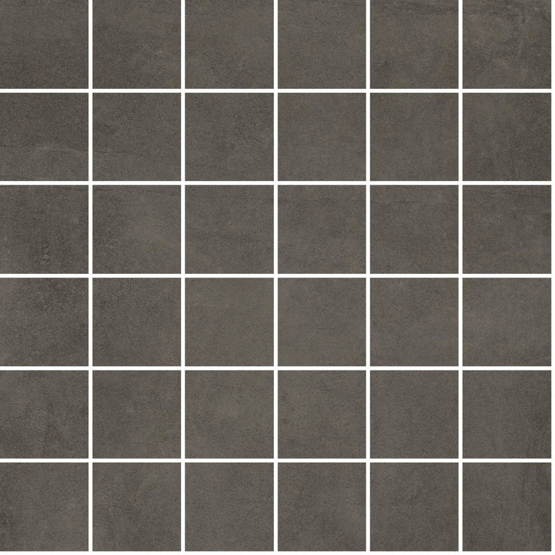 Attitude Calm Brown Mosaic A Concrete Look Porcelain Mosaics 12x12 by landmarkceramics