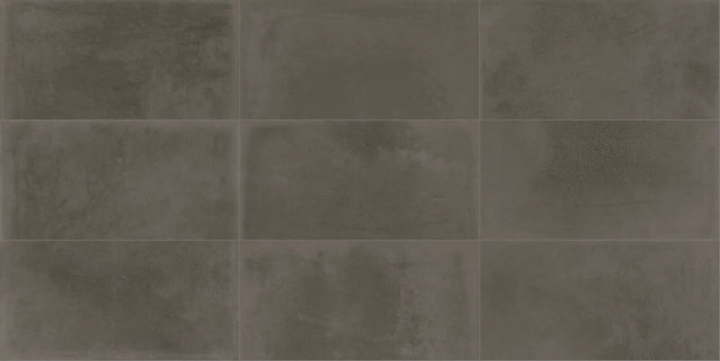 Attitude Calm Brown Cove Base Concrete Look Porcelain 6x12 by landmarkceramics