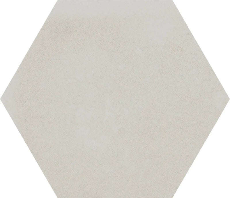 Attitude Light White Hexagon 8 1/ Concrete Look Porcelain Tiles 8.5x10 by landmarkceramics