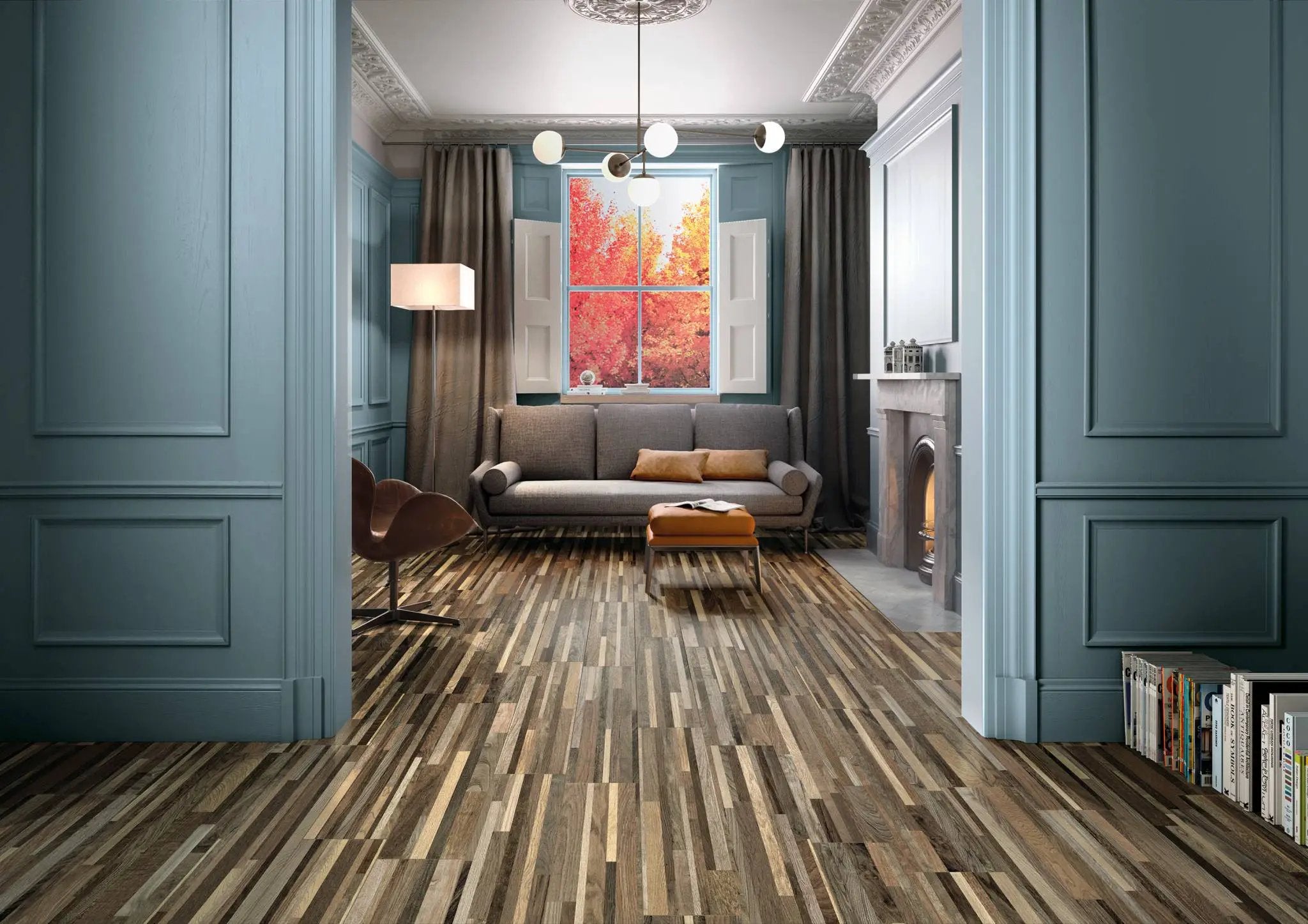 Attitude Simply Grey Hexagon 8 1/ Concrete Look Porcelain Tiles 8.5x10 by landmarkceramics