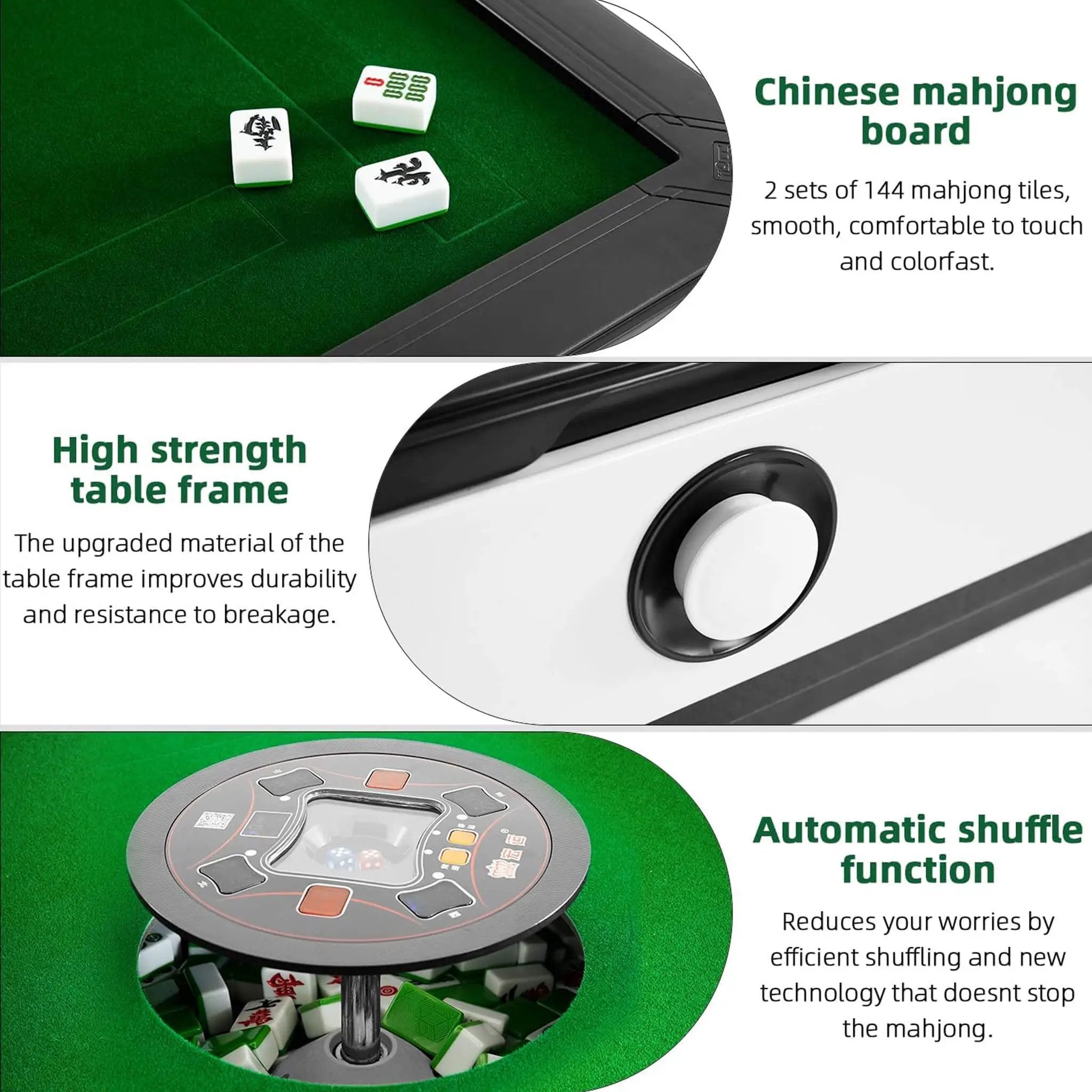Automatic Foldable Chinese Mahjong Table Set With Two 144 Tile Sets (SAK31957) by SAKSBY WHOLESALE