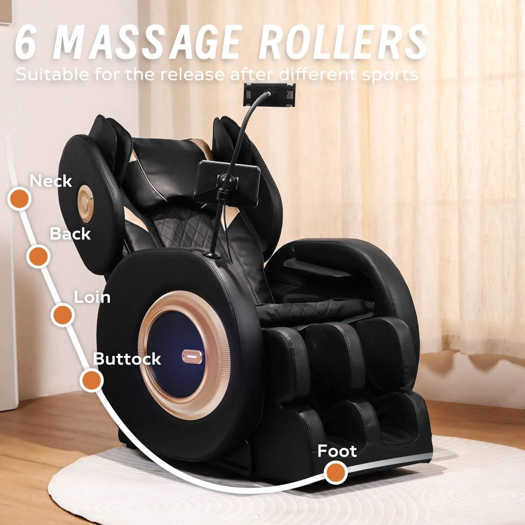Airvana Tranquil Automatic Zero-Gravity Massage Recliner Chair With Full Body Air Pressure (SAK76018) by SAKSBY WHOLESALE