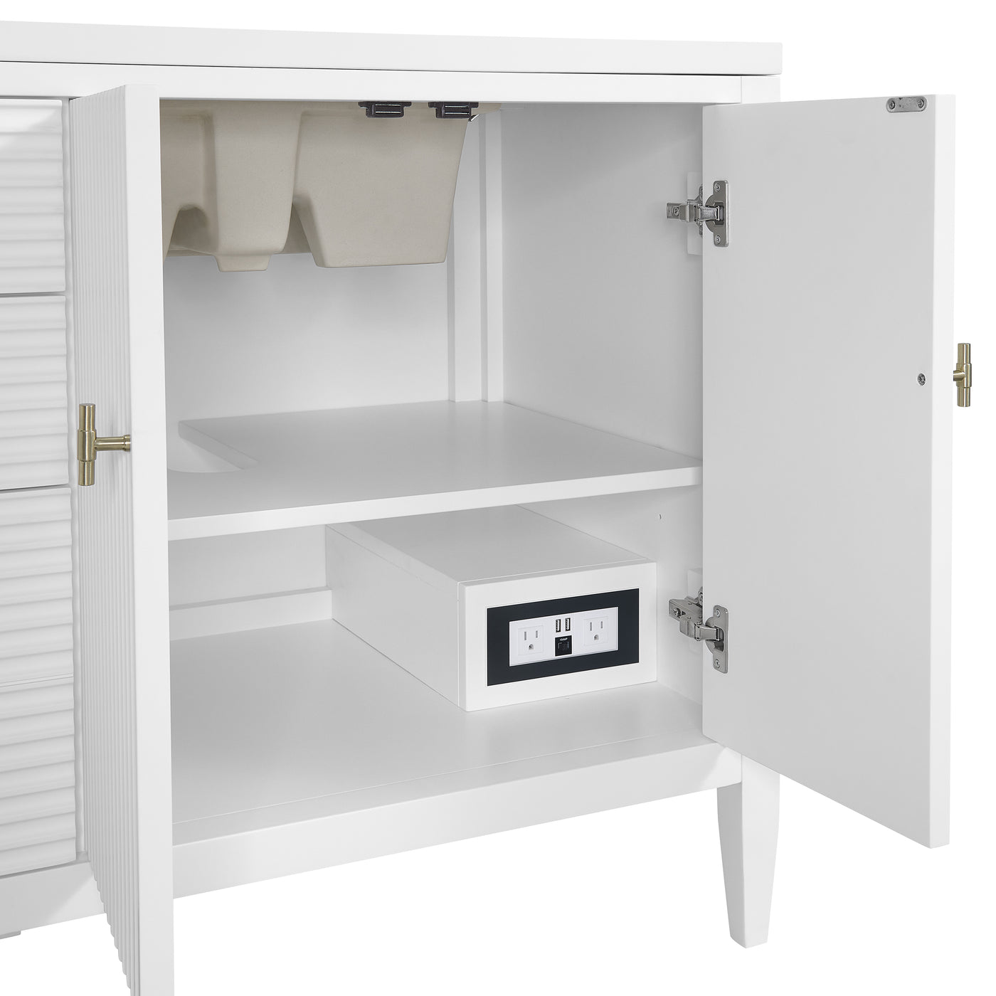 James Martin Myrrin 72" Double Bathroom Vanity, Bright White, view 29
