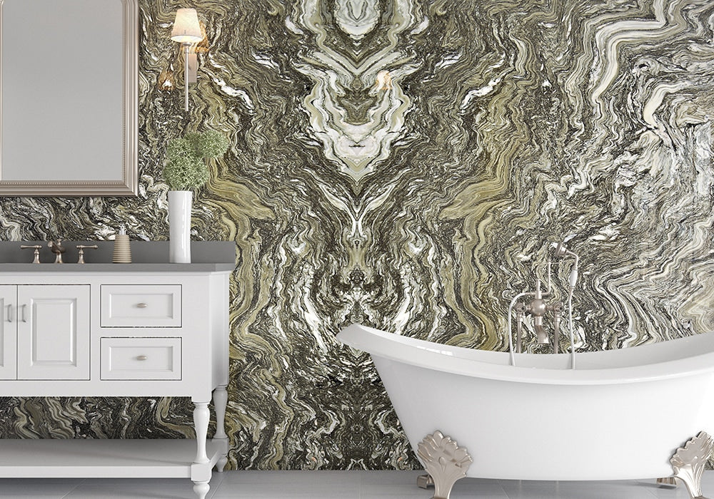 Avalanche Polished Marble Slab Random room scene