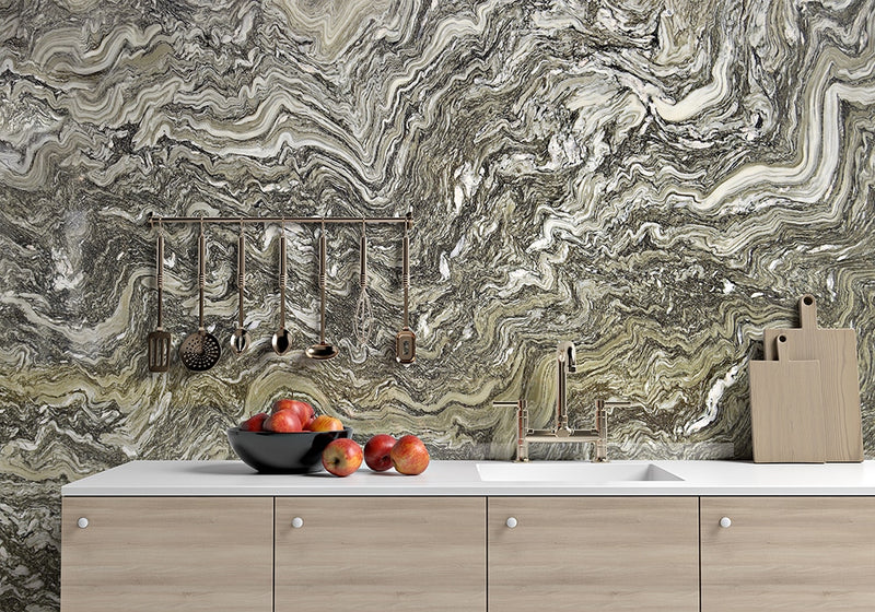 Avalanche Polished Marble Slab Random room scene 2