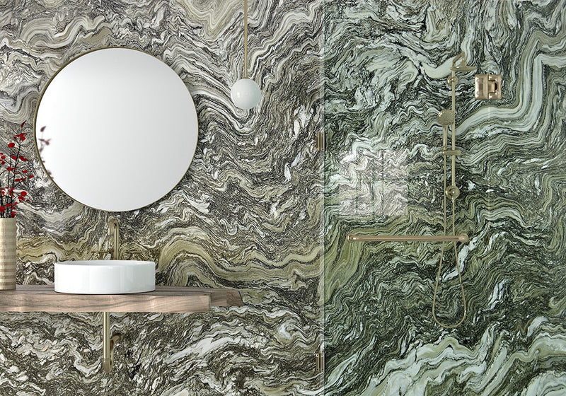 Avalanche Polished Marble Slab Random room scene 3