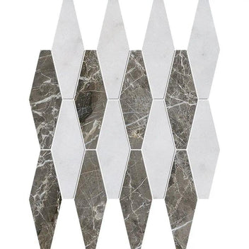 Calacatta T, Pebble Grey Polished · 10 3/8x11 7/8