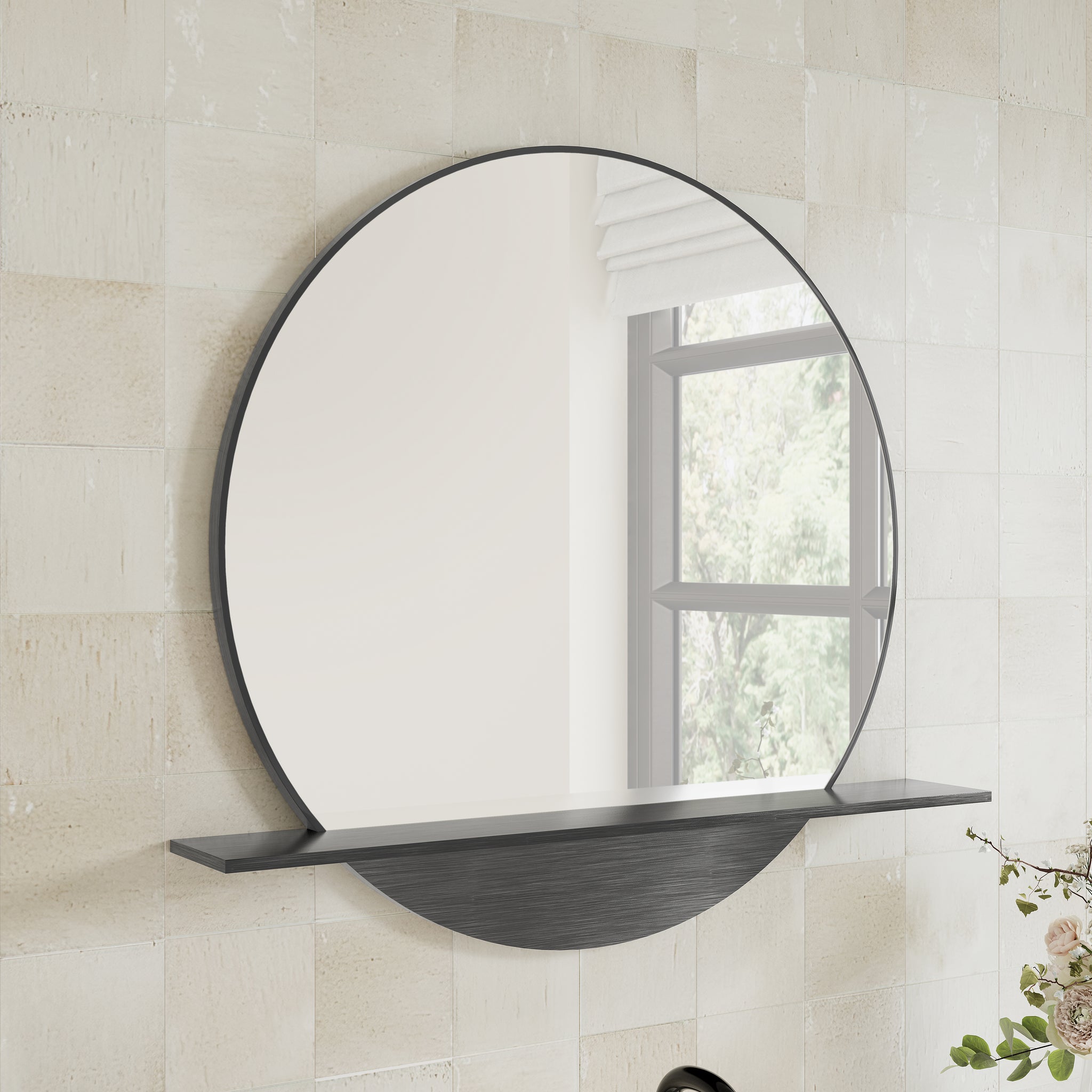 James Martin Platform 24" Mirror, Modern Iron, view 3