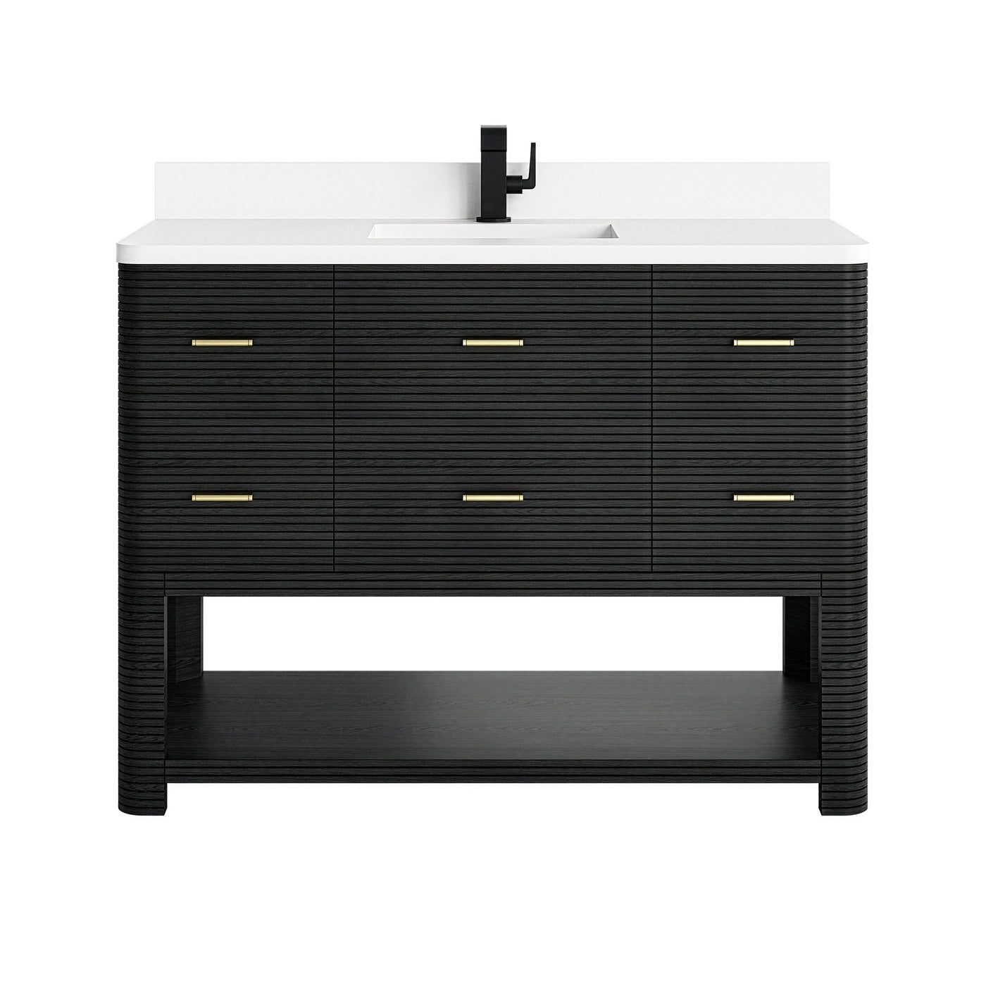 James Martin Lucian 48" Single Bathroom Vanity, Carbon Oak, view 20