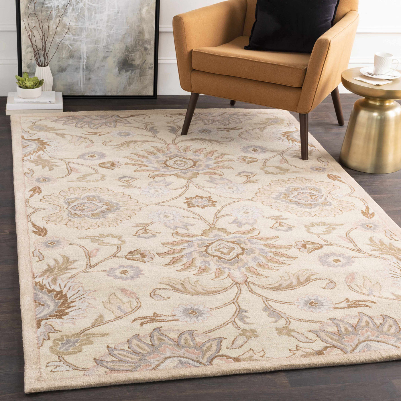 Conesus Hand Tufted Ivory 1109 Wool Rug by Boutique Rugs