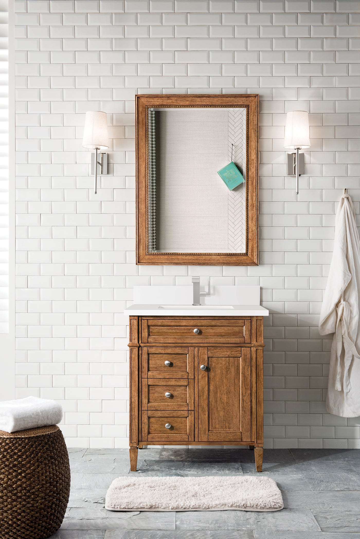 James Martin Brittany 30" Single Bathroom Vanity, Saddle Brown, view 20
