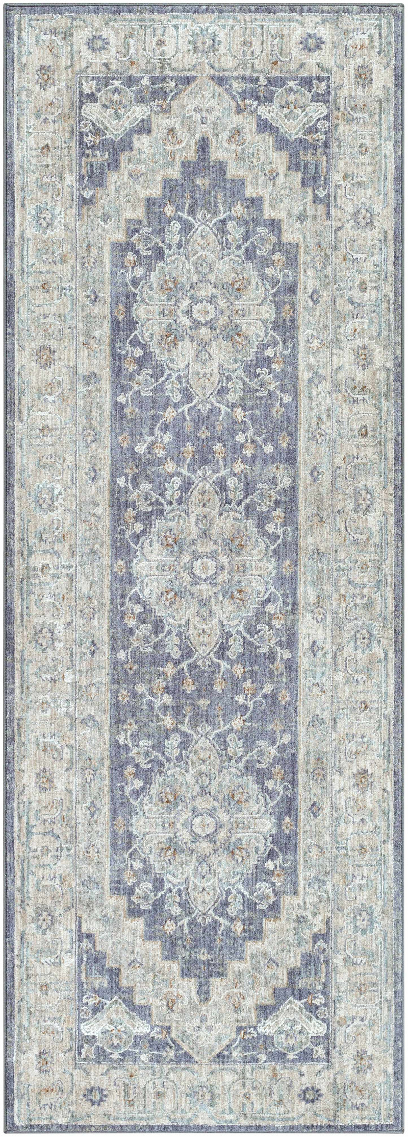 Sema Blue Medallion Rug by Hauteloom