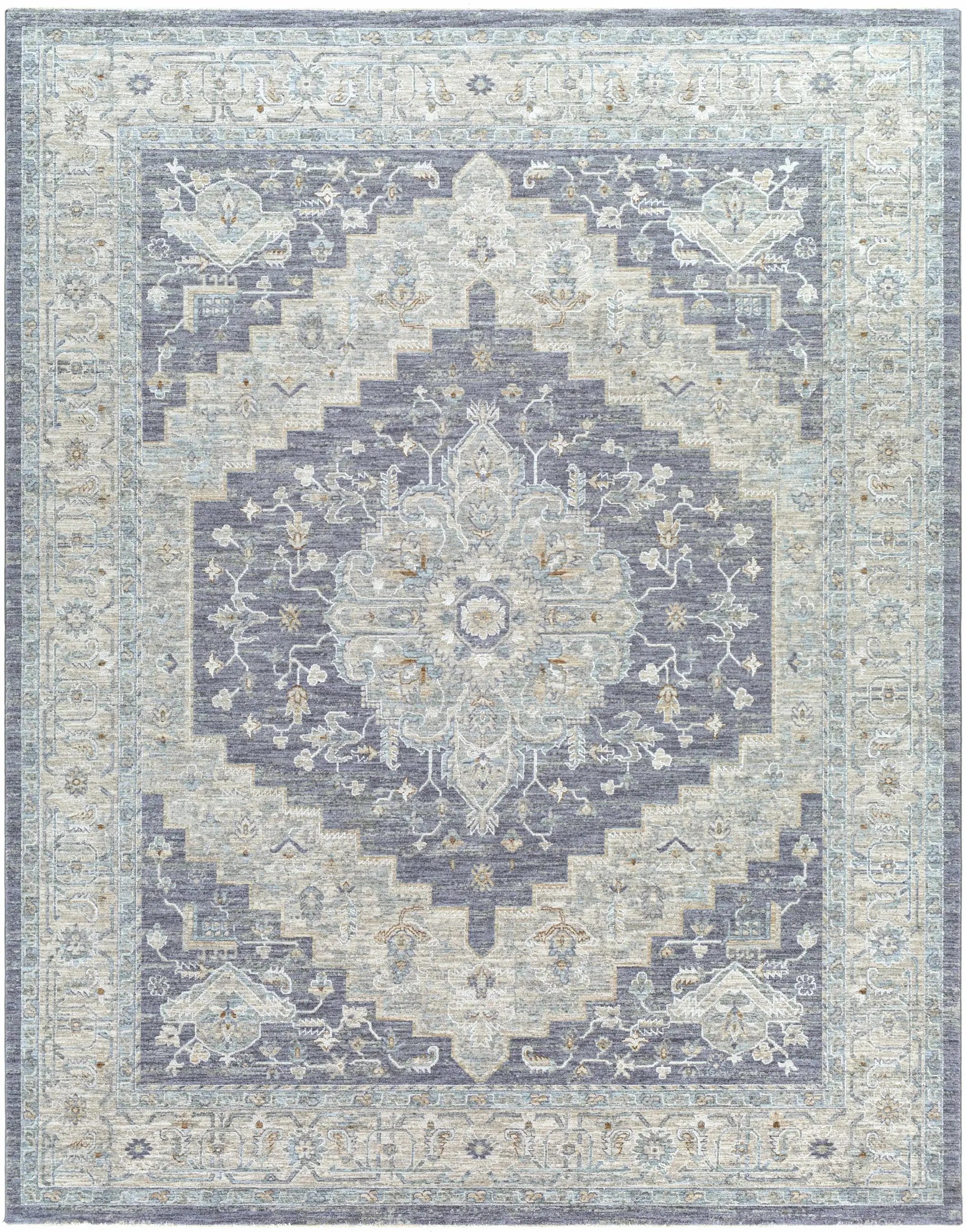 Sema Blue Medallion Rug by Hauteloom