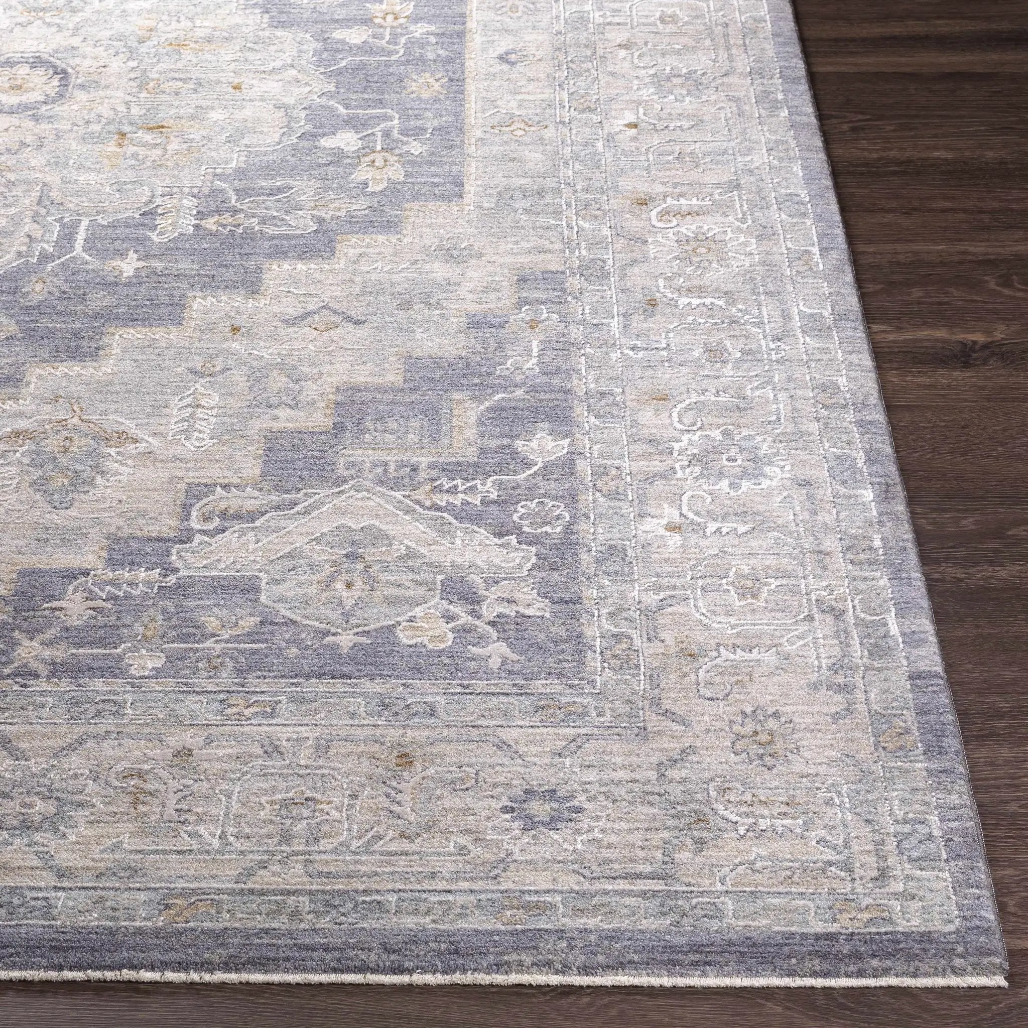 Sema Blue Medallion Rug by Hauteloom
