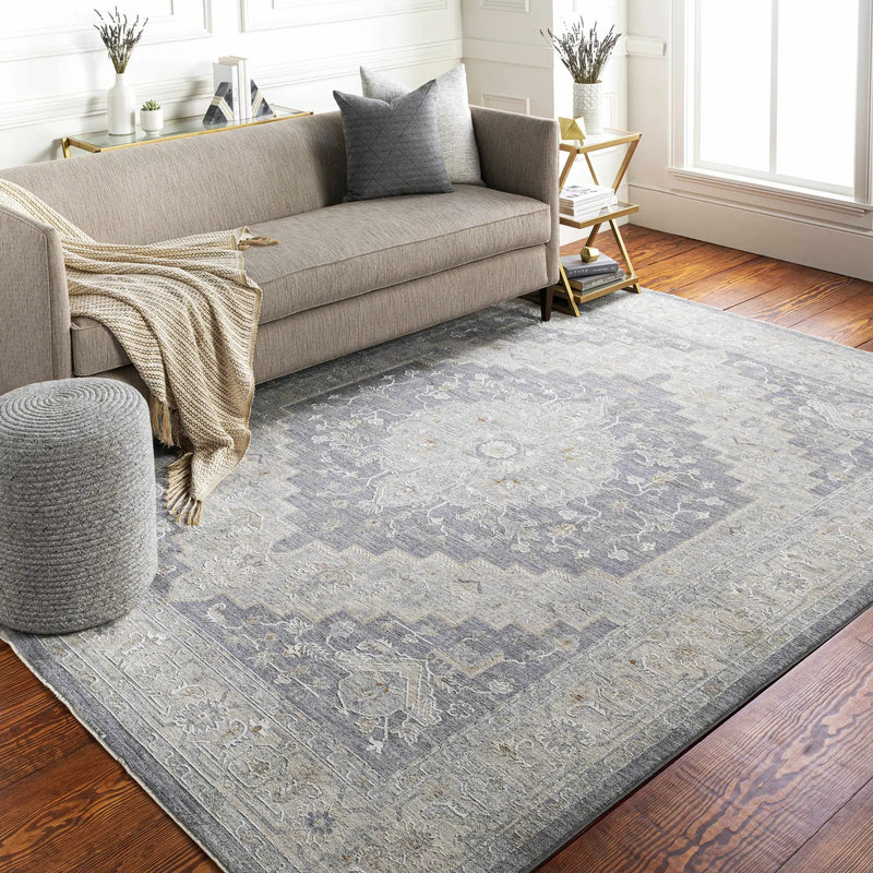 Sema Blue Medallion Rug by Hauteloom