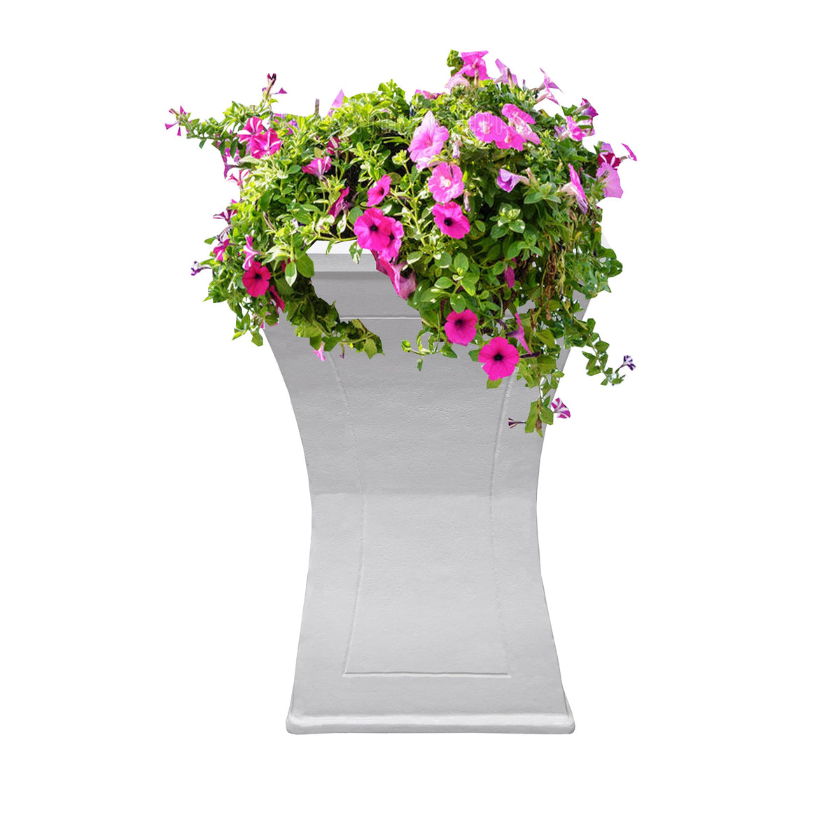 Modern Square Cast Aluminum 40-in Bird Bath and Planter Vase Combo by Sharicks