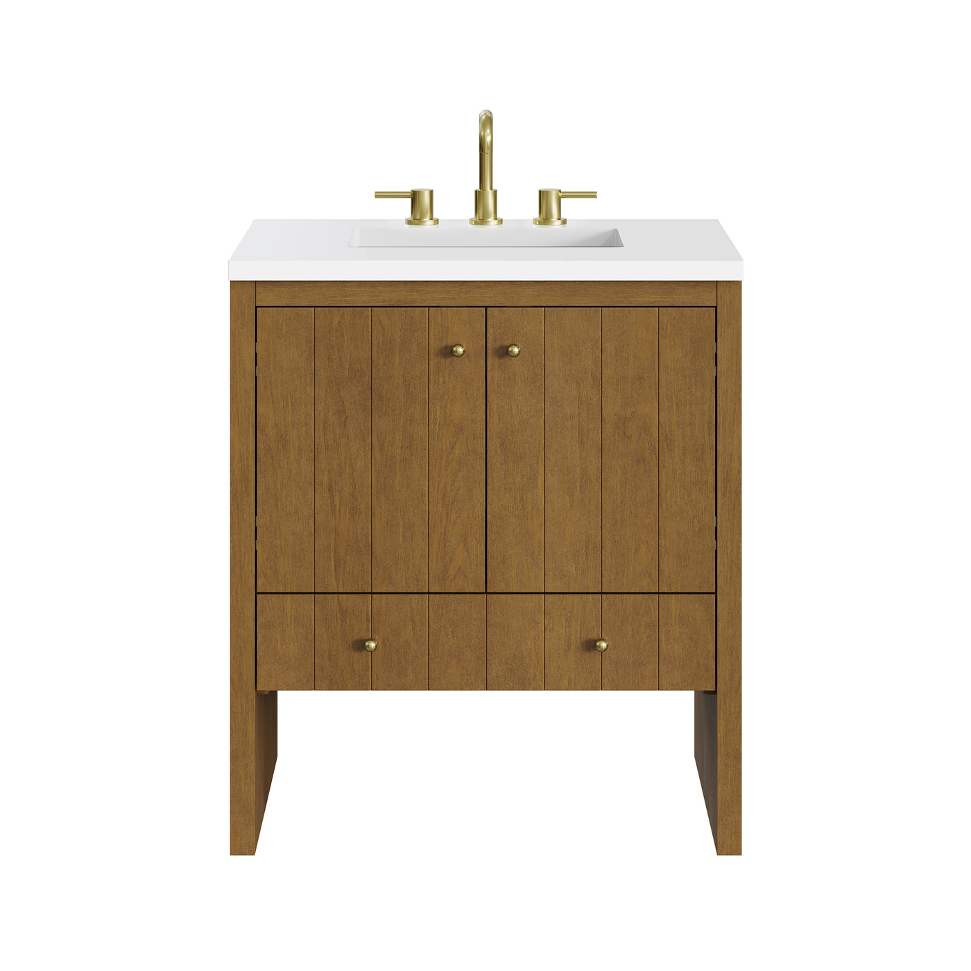 James Martin Hudson 30" Single Bathroom Vanity, Honey Oak, view 30