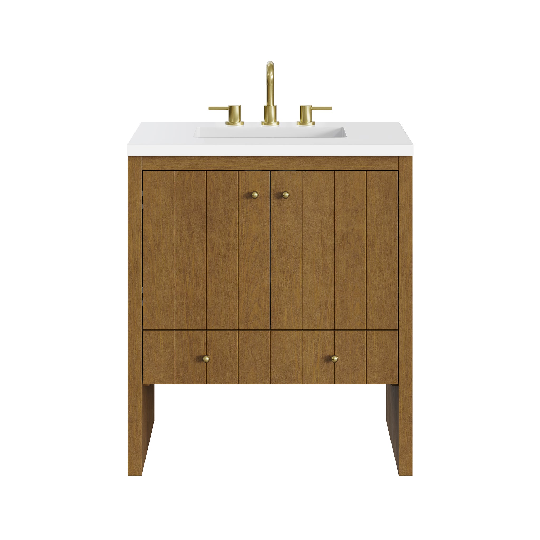 James Martin Hudson 30" Single Bathroom Vanity, Honey Oak, view 30