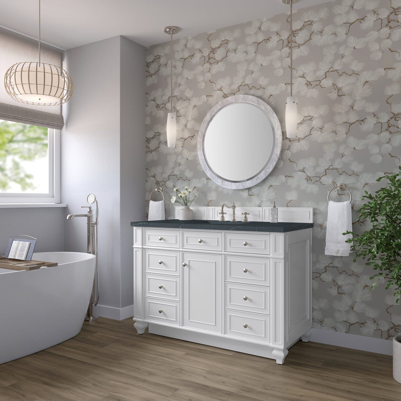 James Martin Bristol 48" Single Bathroom Vanity, Bright White, view 35